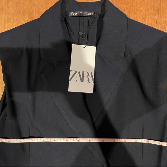 ZARA PINSTRIPE TRENCH DRESS SIZE S - Picture 9 of 11